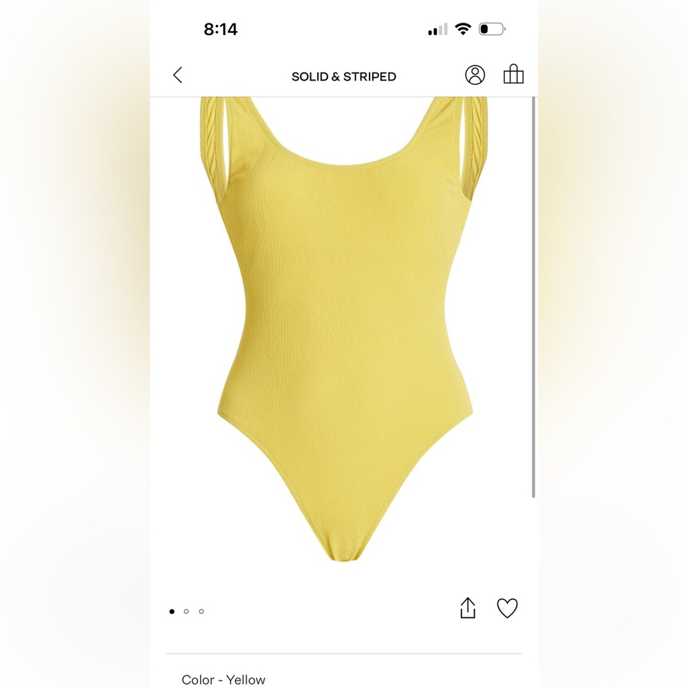 Solid & Striped Kids Yellow One Piece Swimsuit